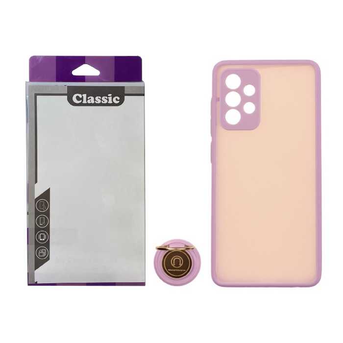 کاور کلاسیک مدل پشت مات  مناسب برای گوشی موبایل سامسونگ Galaxy A52S / A52 به همراه پایه نگهدارنده