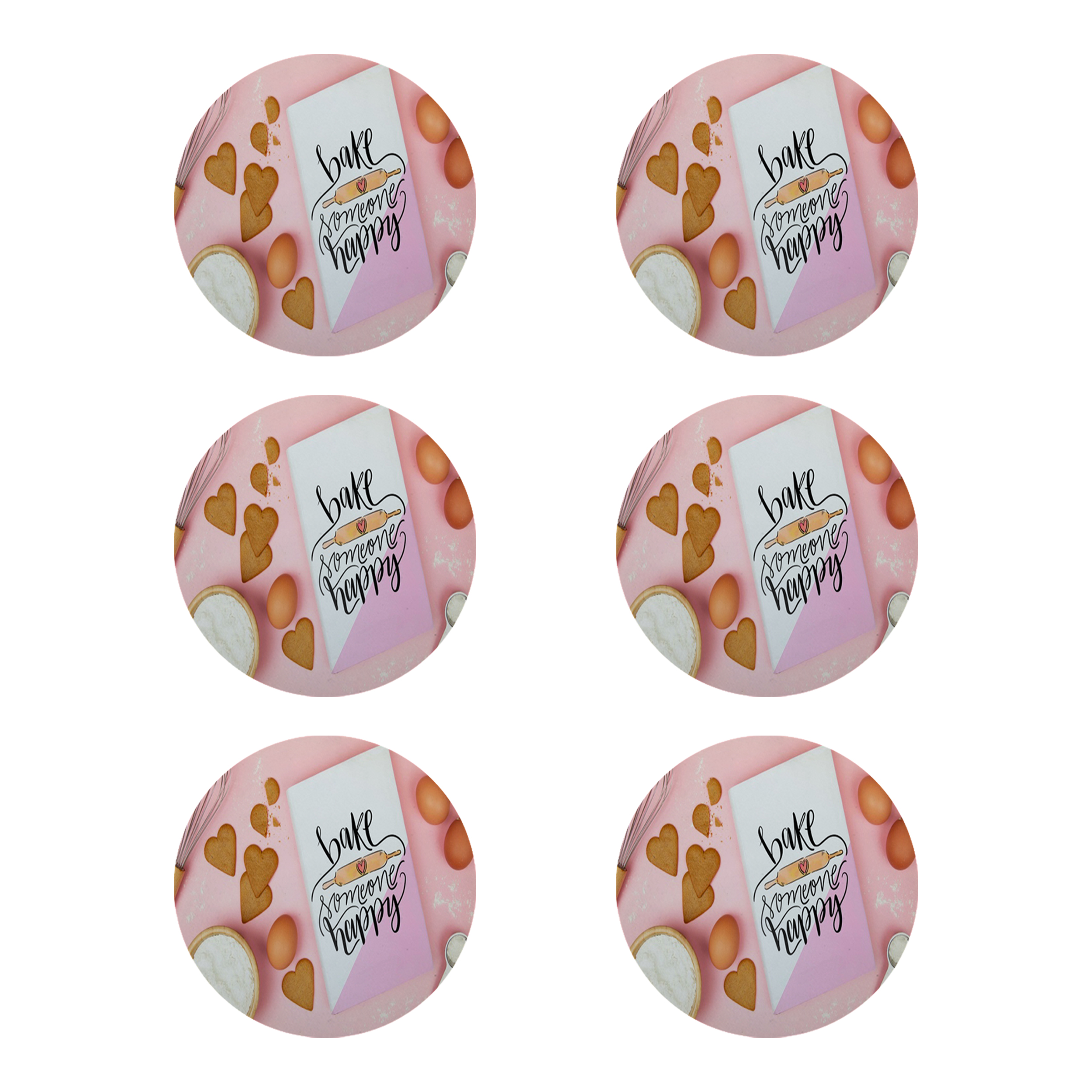 زیر لیوانی طرح آشپزخانه کد 8249 بسته 6 عددی