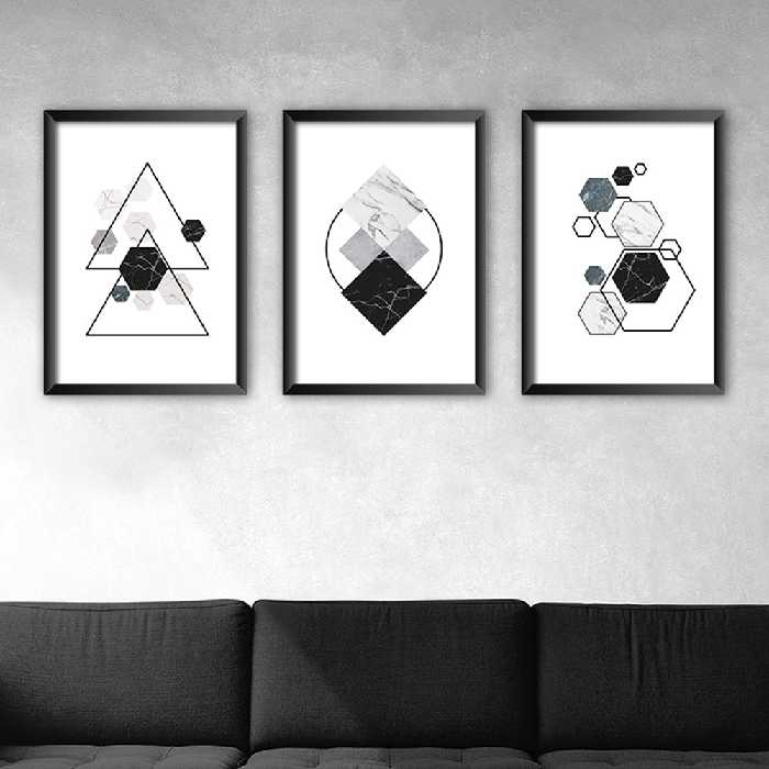 تابلو پلاتین کد P007-ploygon مجموعه 3 عددی