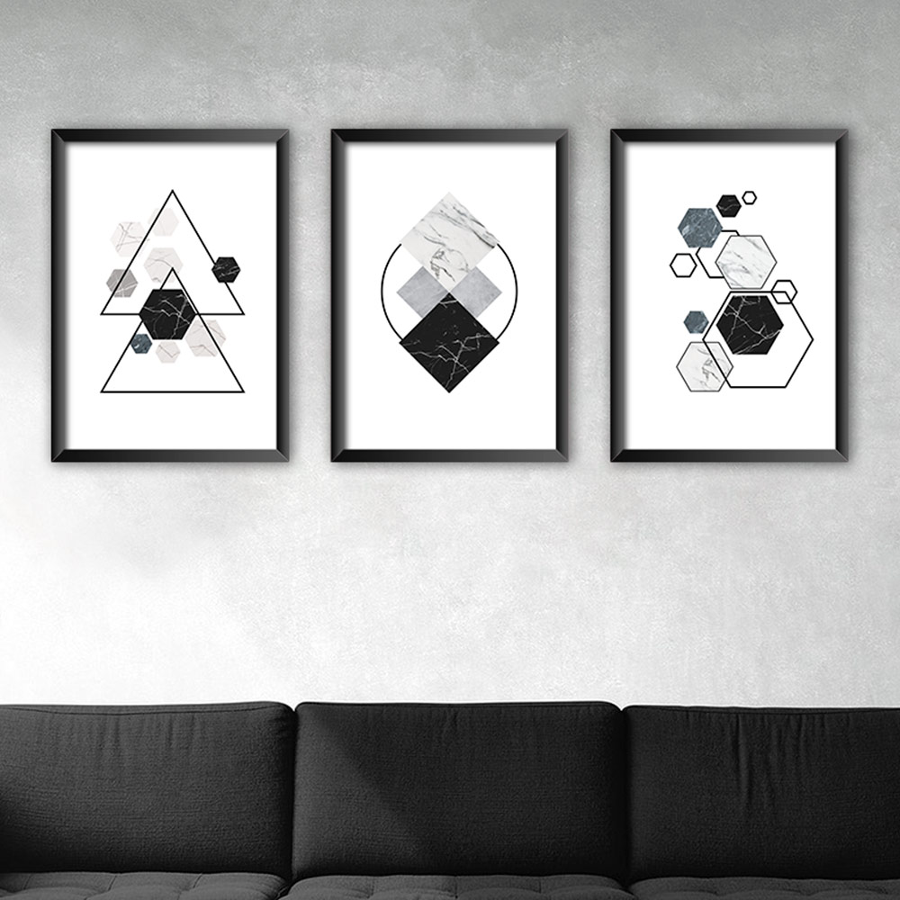 تابلو پلاتین کد P007-ploygon مجموعه 3 عددی