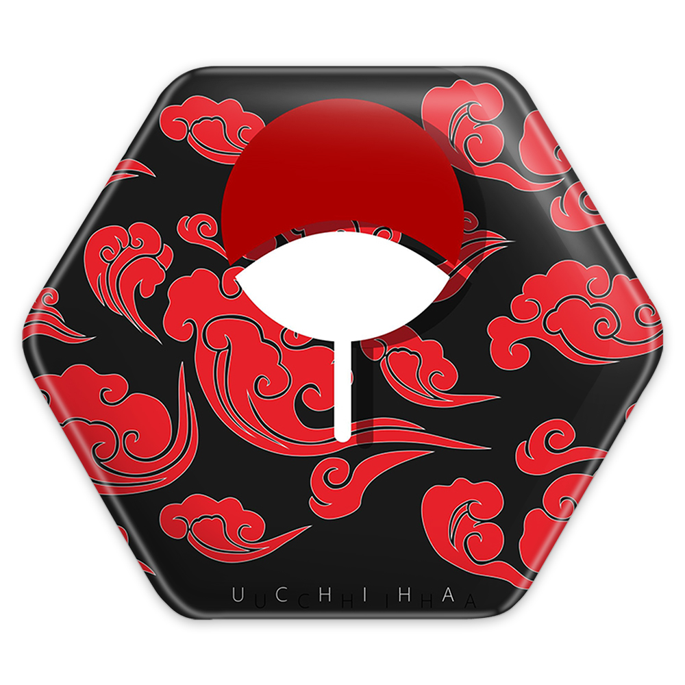 پیکسل خندالو طرح علامت خاندان اوچیها انیمه ناروتو مدل شش ضلعی کد 11279