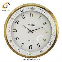 ساعت دیواری اورجینال آرتمیس آلیاژ فلزی طلایی| کد رفرنس 90016، مدل: 2037GoldWhite