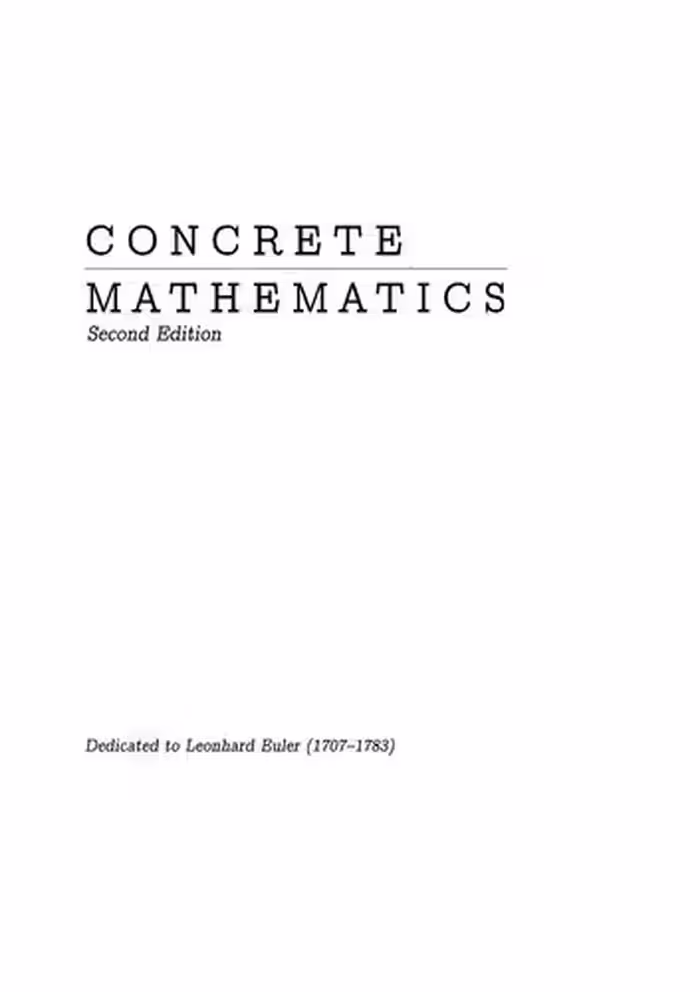خرید و دانلود نسخه کامل کتاب Concrete Mathematics: A Foundation for Computer Science