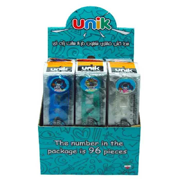 خطکش ژله ای 20 سانت شابلونی پولکی (96عددی)