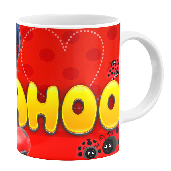 ماگ طرح دختر کفشدوزکی مدل آهو