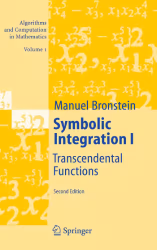 خرید و دانلود نسخه کامل کتاب Symbolic Integration I: Transcendental Functions