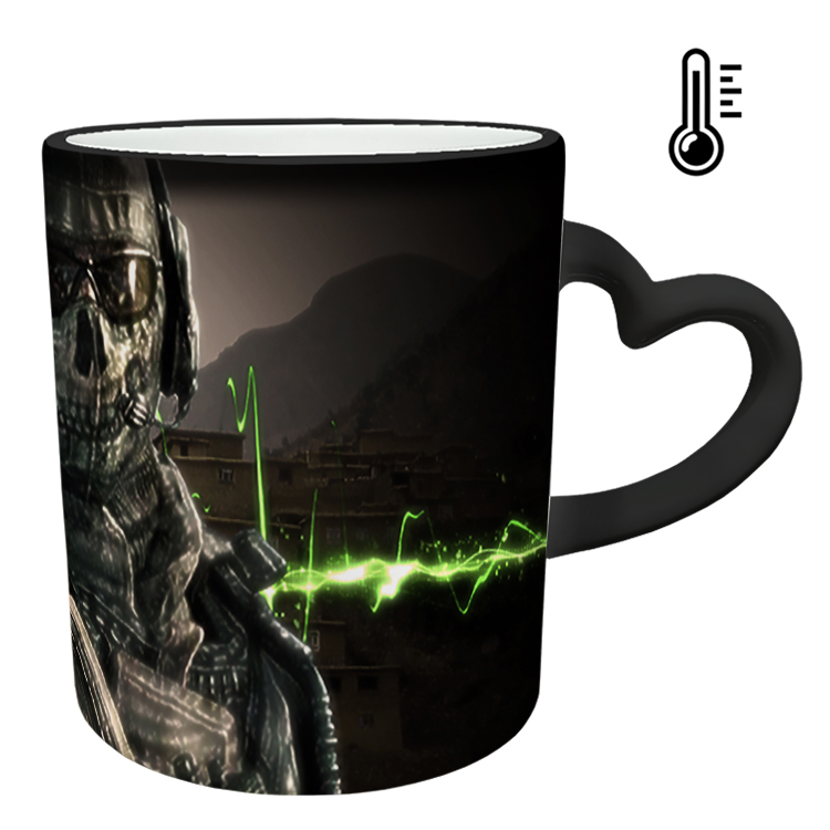 ماگ حرارتی مدل دسته قلبی طرح بازی کال آف دیوتی call of duty کد 67