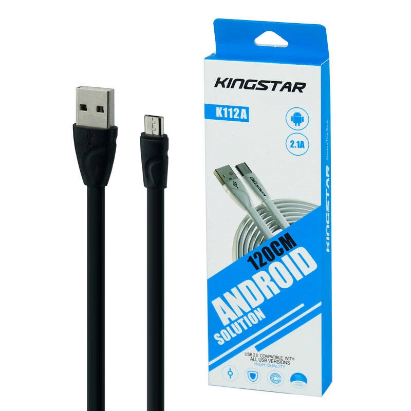 کابل میکرو یو اس بی KingStar K112A 2.1A 1.2m