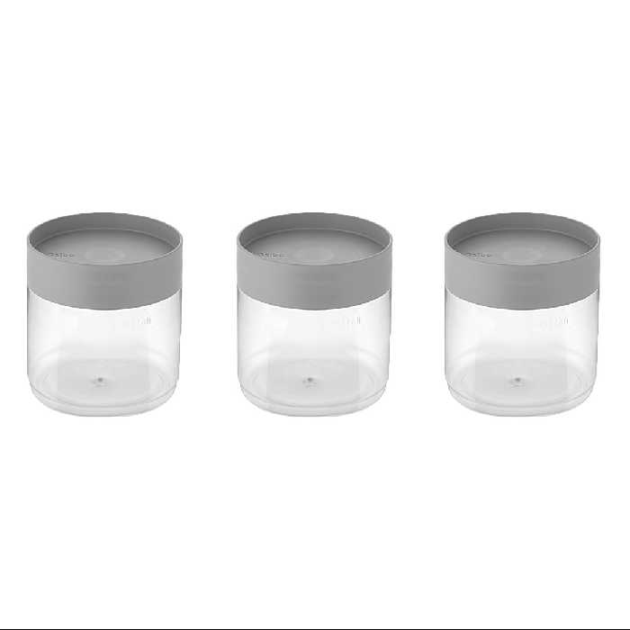 بانکه ظروف حبوبات زیباسازان مدل پت ظرفیت 900میل مجموعه 3 عددی