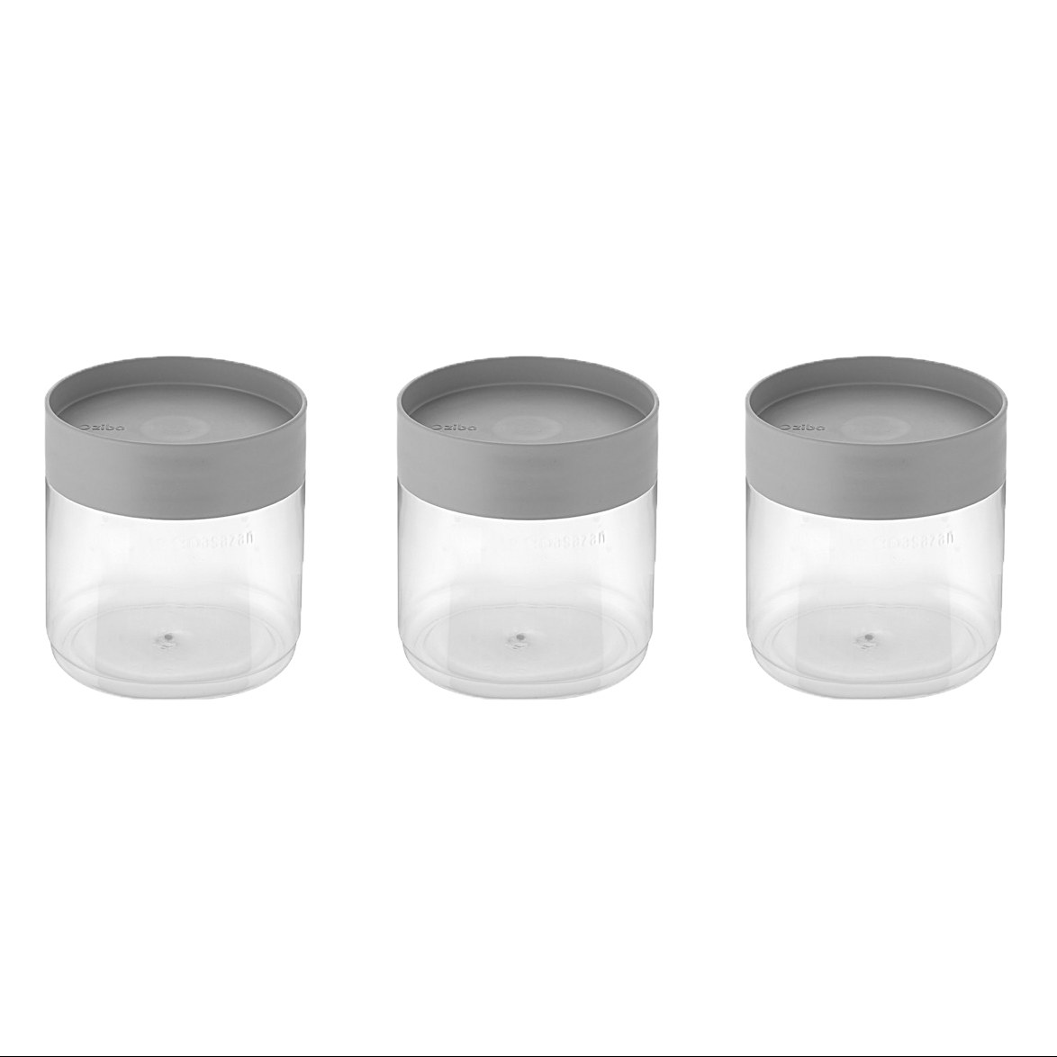 بانکه ظروف حبوبات زیباسازان مدل پت ظرفیت 900میل مجموعه 3 عددی