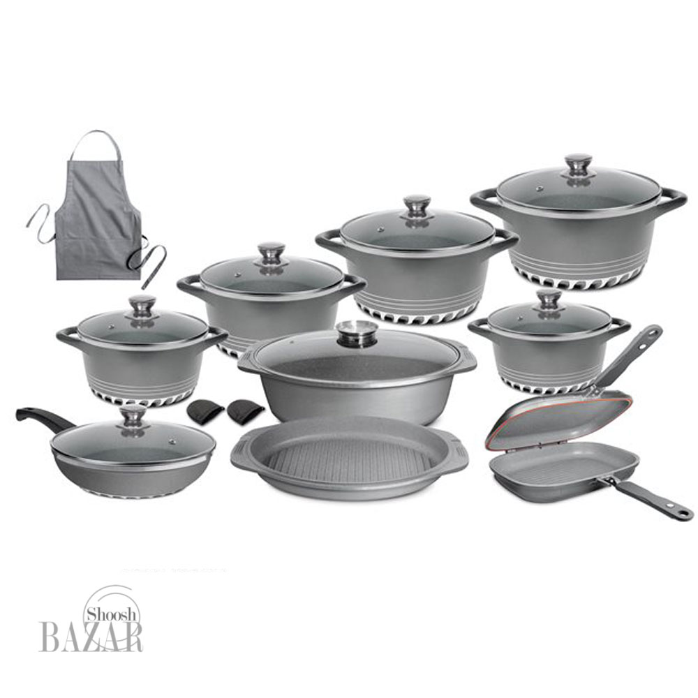 سرویس قابلمه 20 پارچه گرانیتی MGS طرح ایتالیا C