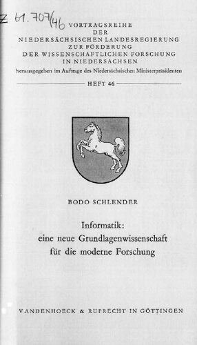 خرید و دانلود نسخه کامل کتاب Informatik: eine neue Grundlagenwissenschaft für die moderne Forschung