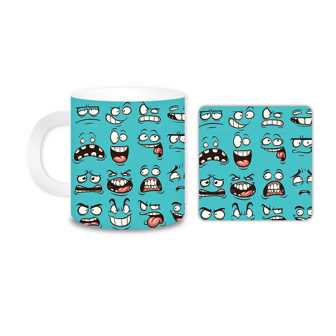 ماگ مدل شکلک کد 1595 به همراه زیر لیوانی