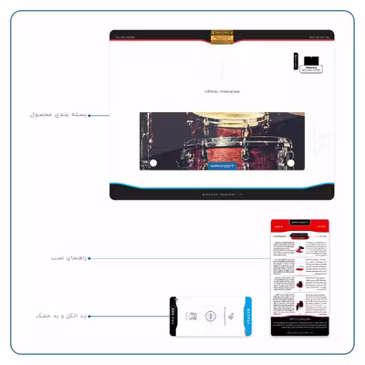برچسب پوششی ماهوت مدل Drum Kit مناسب برای تبلت سامسونگ Galaxy Note 10.1 2012 N8010