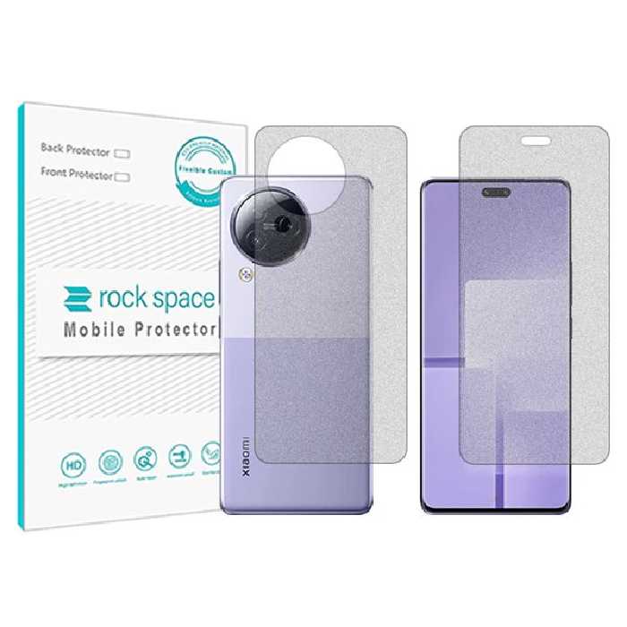 گلس صفحه نمایش و پشت گوشی شیائومی Civi 3 مدل نانو هیدروژل گیمینگ برند راک اسپیس کدSS