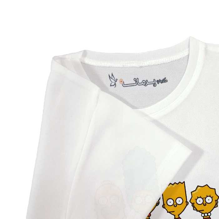 تی شرت  آستین کوتاه بچگانه پرمانه طرح سیمپسون ها کد pmt.6570