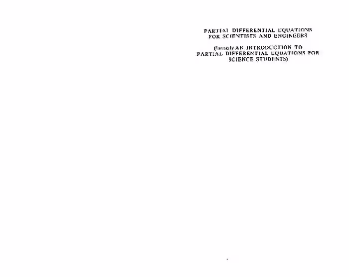 خرید و دانلود نسخه کامل کتاب Partial Differential Equations for Scientists and Engineers