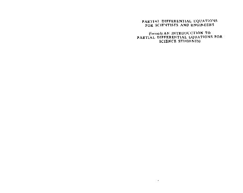 خرید و دانلود نسخه کامل کتاب Partial Differential Equations for Scientists and Engineers