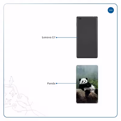 برچسب پوششی ماهوت مدل Panda مناسب برای تبلت لنوو E7