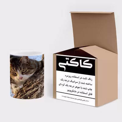 ماگ کاکتی طرح گربه مدل mgs14162