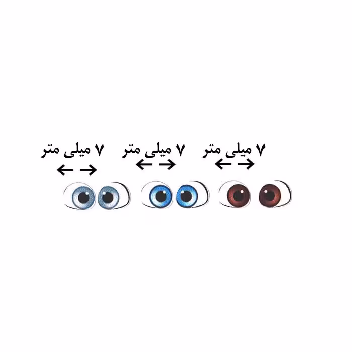 چشم عروسک مدل رزینی 7 میل کد 3 مجموعه 96 عددی