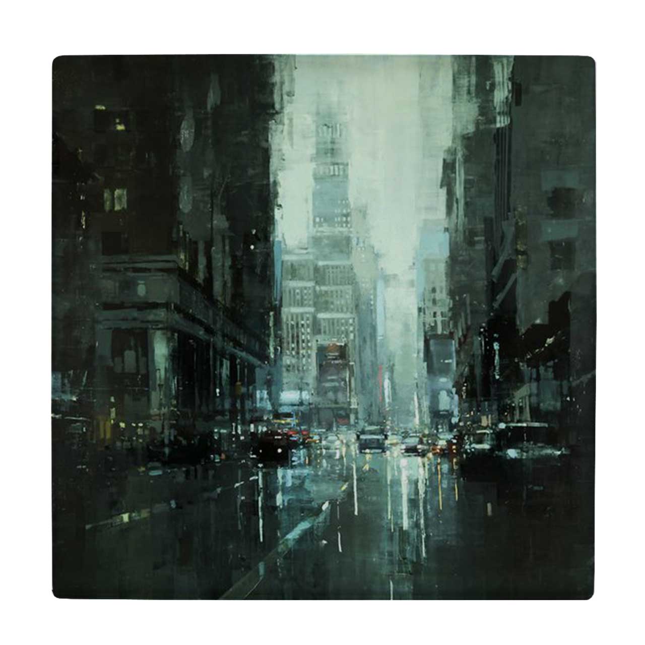  کاشی کارنیلا طرح نقاشی شهر بارانی کد wkk1666