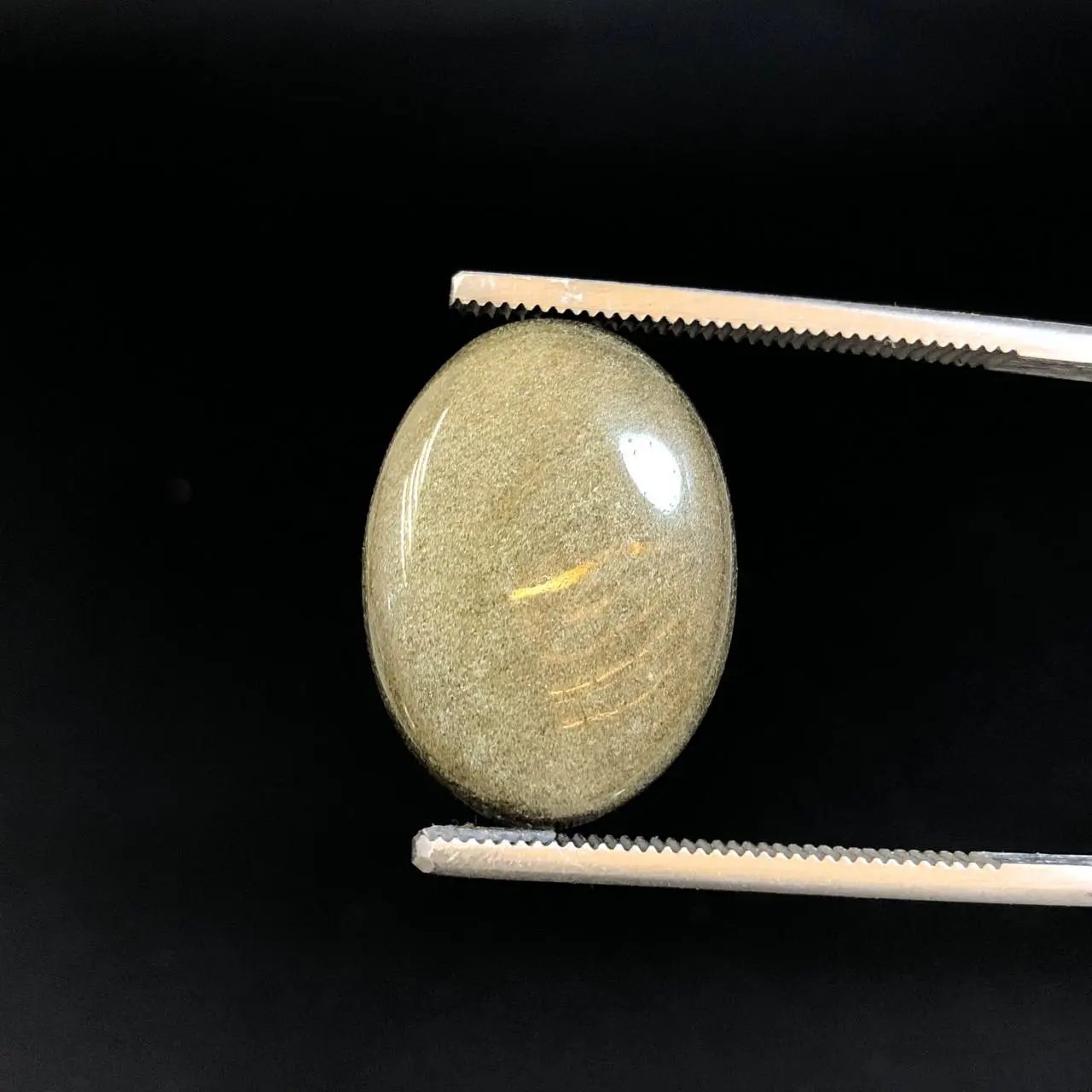 نگین ابسیدین اصل طلایی بیضی 250175