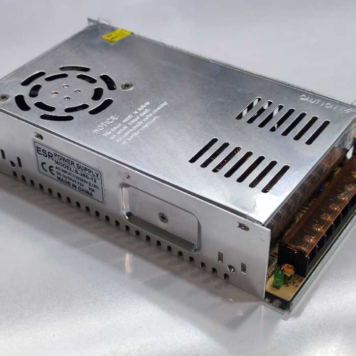 پاور تغذیه سوئیچینگ 12ولت 30 آمپر فن دار