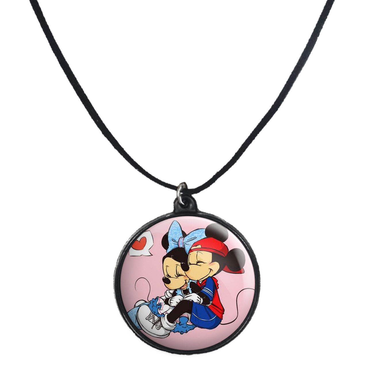 گردنبند پرمانه طرح میکی موس کد pmb.12973 مدل دو طرفه