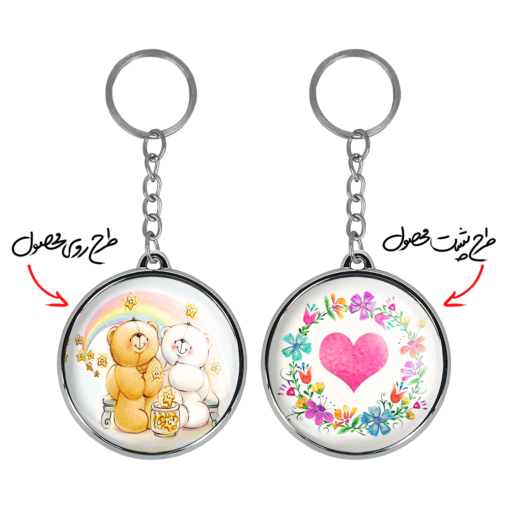 جاکلیدی خندالو طرح خرس مدل دوطرفه کد 18951892