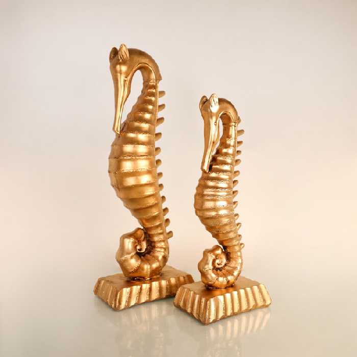 مجسمه طرح اسب دریایی مجموعه 2 عددی