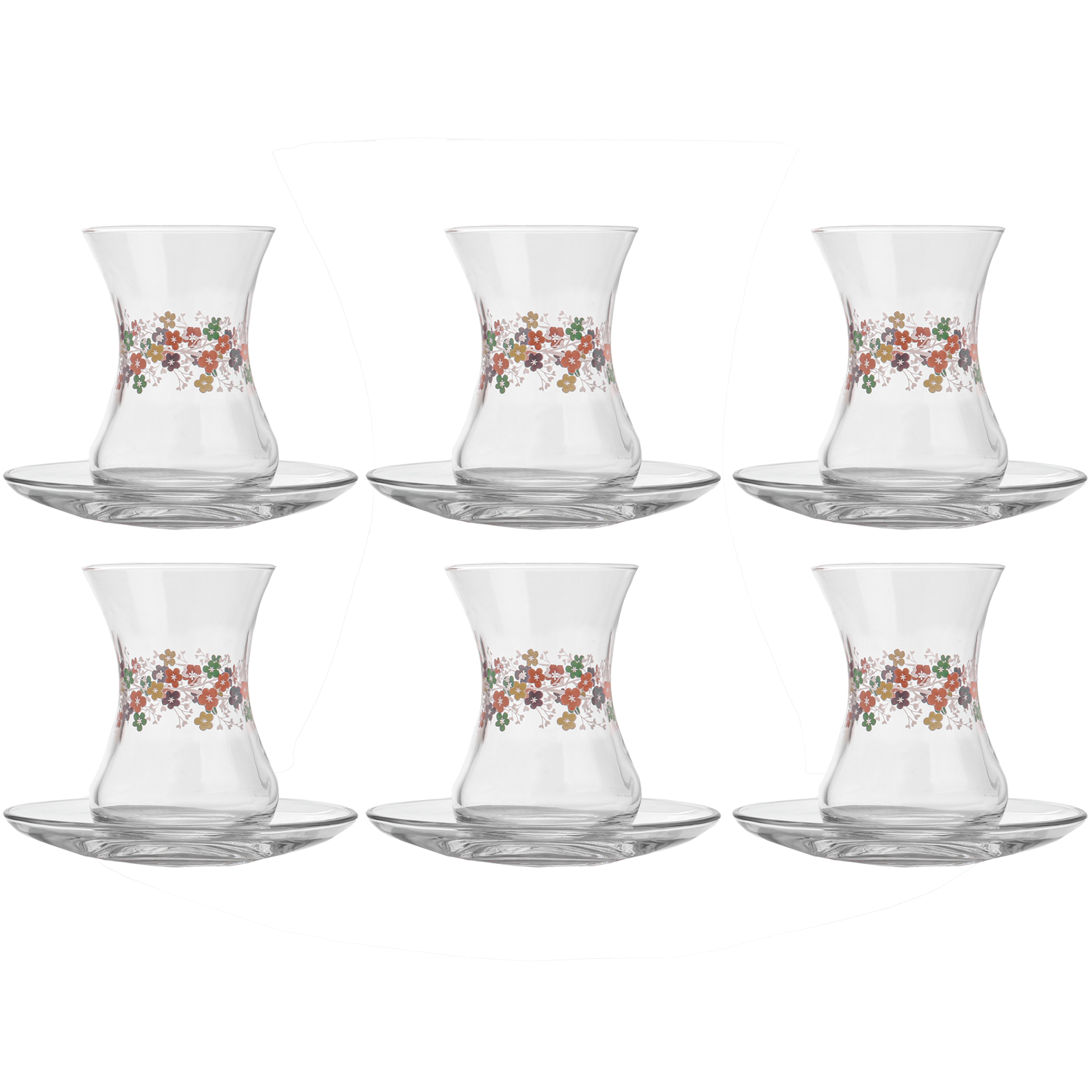 ست استکان و نعلبکی 12 پارچه لاو مدل Bahar کد 3692