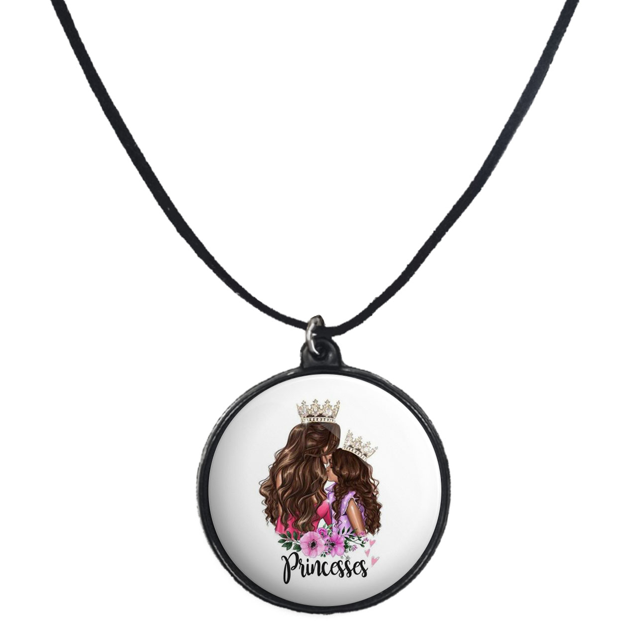 گردنبند پرمانه طرح دخترونه کد pmb.4453 مدل دو طرفه