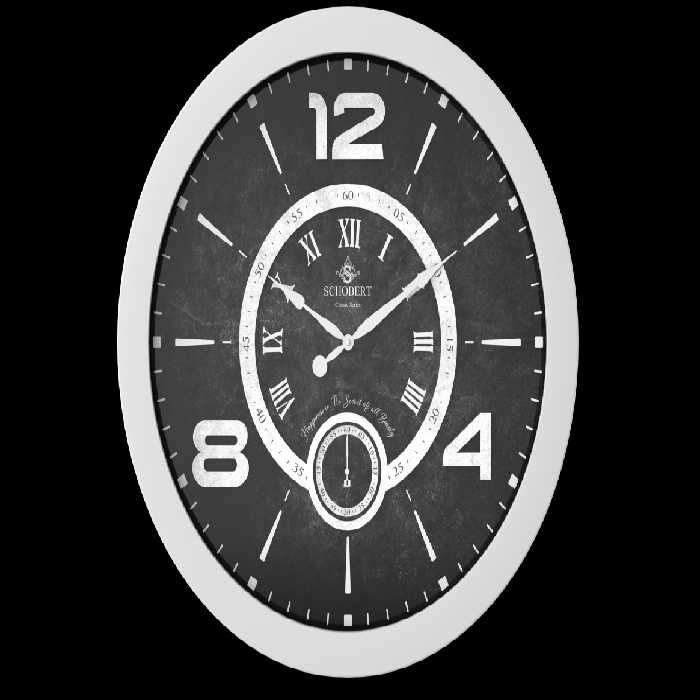 ساعت دیواری شوبرت مدل الیزا سفید کد 6126