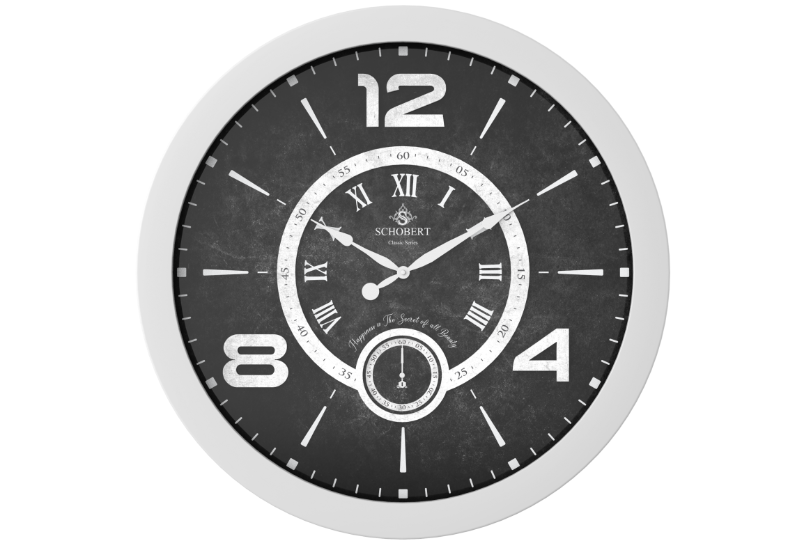 ساعت دیواری شوبرت مدل الیزا سفید کد 6126