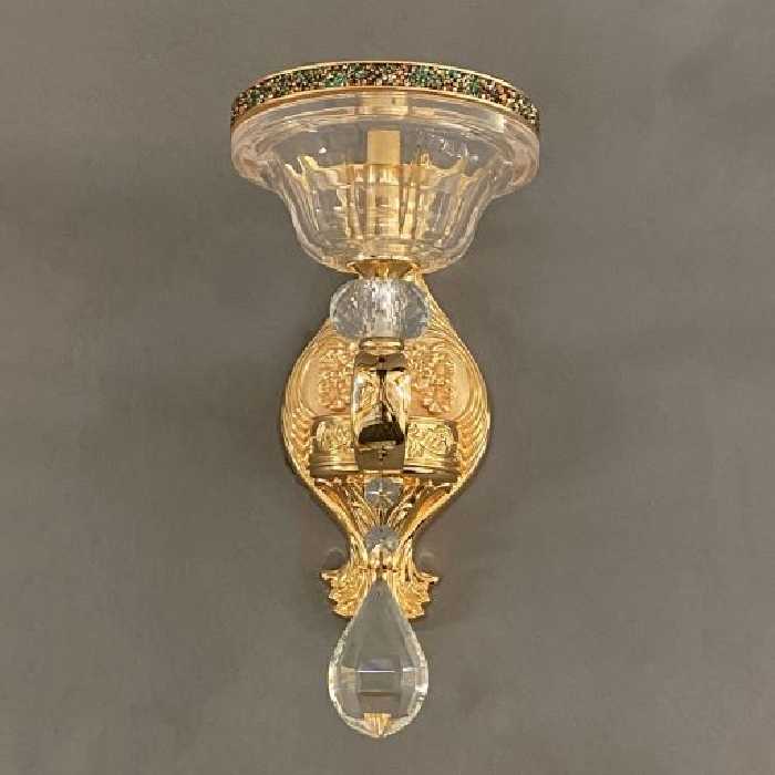 لوستر دیواری طلایی شیک تک شاخه