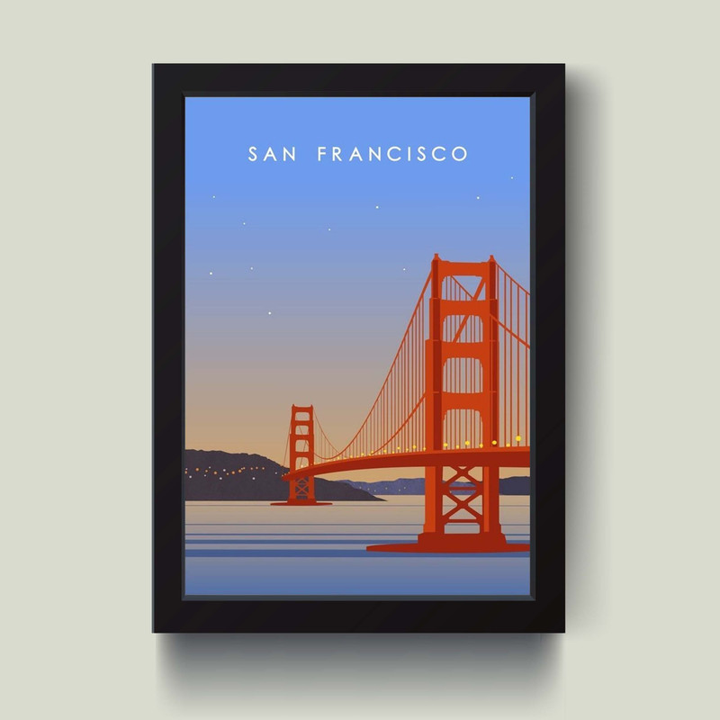 تابلو مدل سان فرانسیسکو San ferancisco کد S3013-b | دنیای قاب