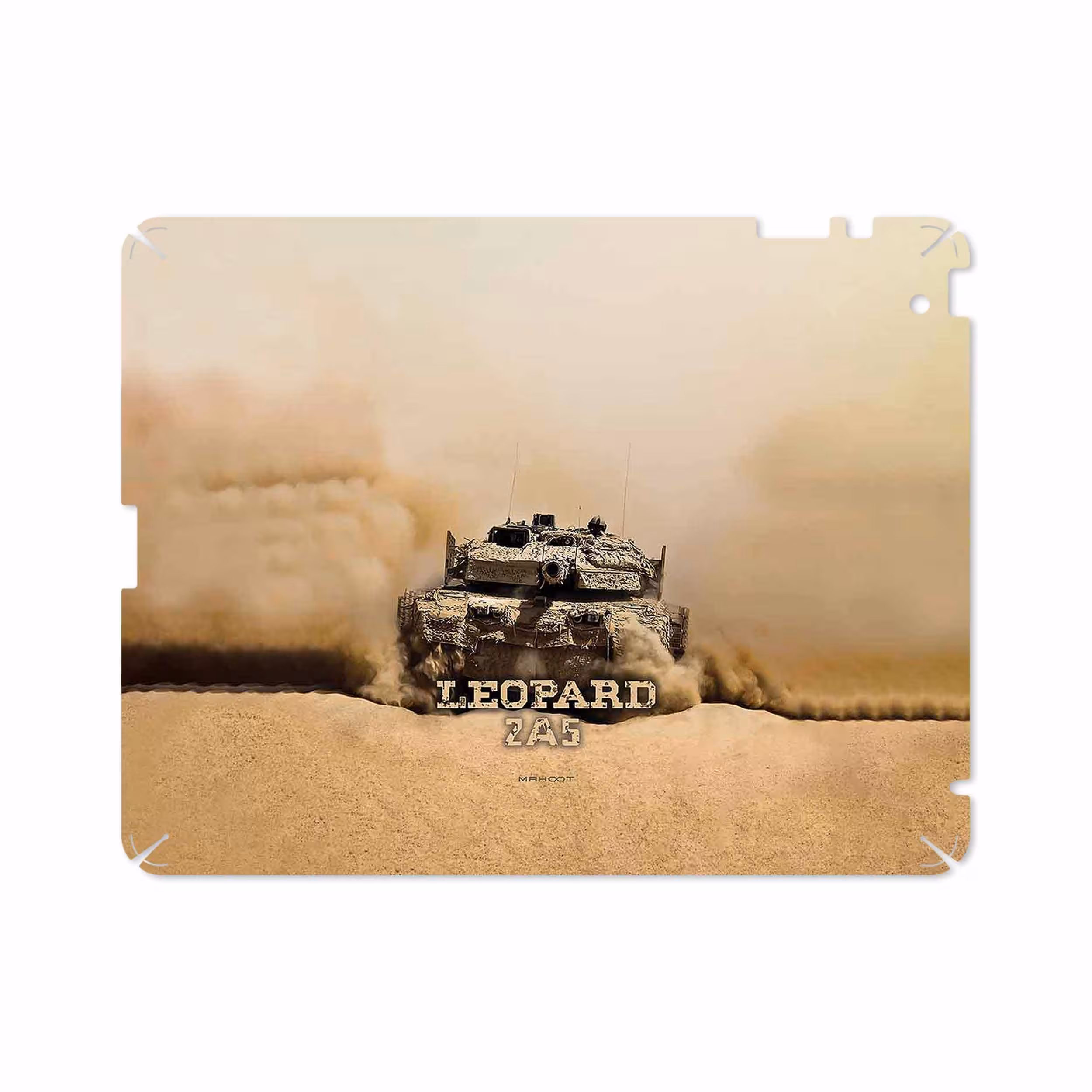 برچسب پوششی ماهوت مدل Leopard 2A5 tank مناسب برای تبلت اپل iPad 2 2011 A1397