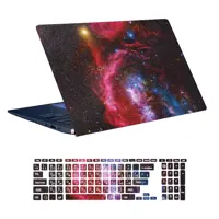 استیکر لپ تاپ توییجین و موییجین طرح Space کد 67 مناسب برای لپ تاپ 15.6 اینچ به همراه برچسب حروف فارسی کیبورد 