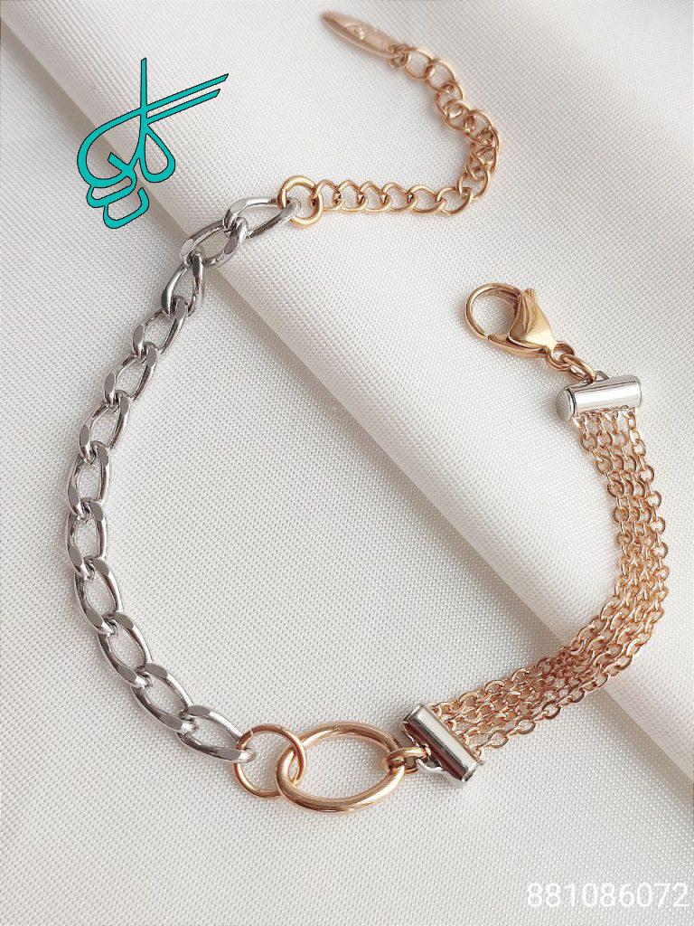 خرید دستبند مارک ژوپینگ استیل 2 رنگ طرح جدید کد 1215353 - ردگل