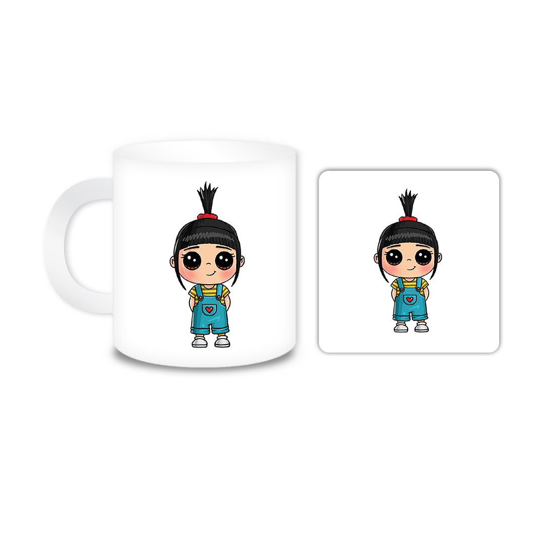 ماگ مدل دختر کد 181 به همراه زیر لیوانی