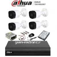 پکیج کامل4دوربین داهوا مدلB2A21به همراه هارد