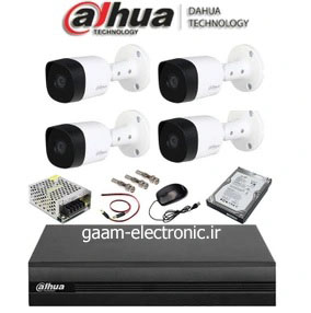 پکیج کامل4دوربین داهوا مدلB2A21به همراه هارد