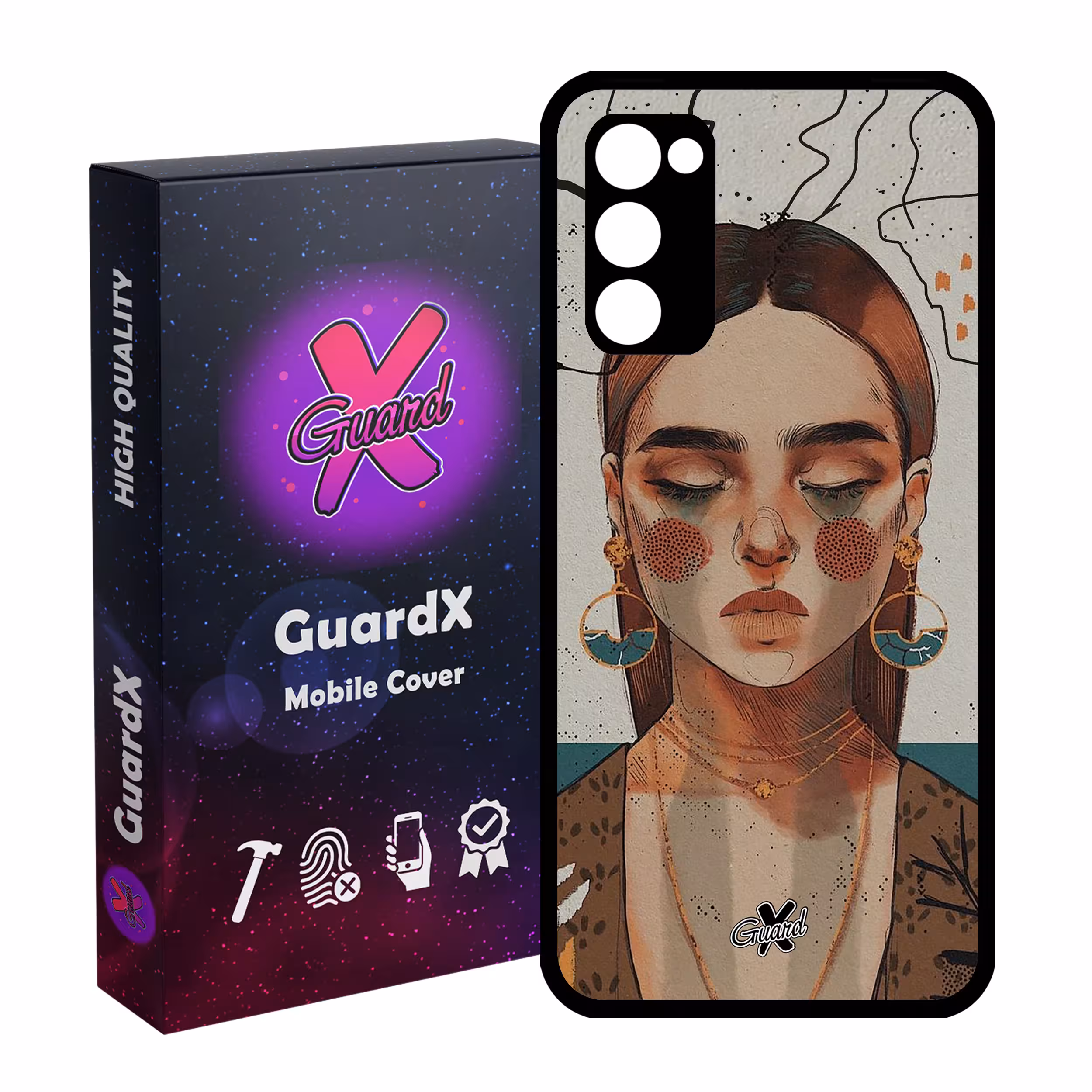 کاور گارد ایکس طرح دختر مدل Glass10318 مناسب برای گوشی موبایل سامسونگ Galaxy S20 FE