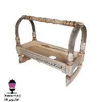 گهواره چوبی خراطی شده سایز  بزرگ اندازه ی واقعی - گهواره نوزاد