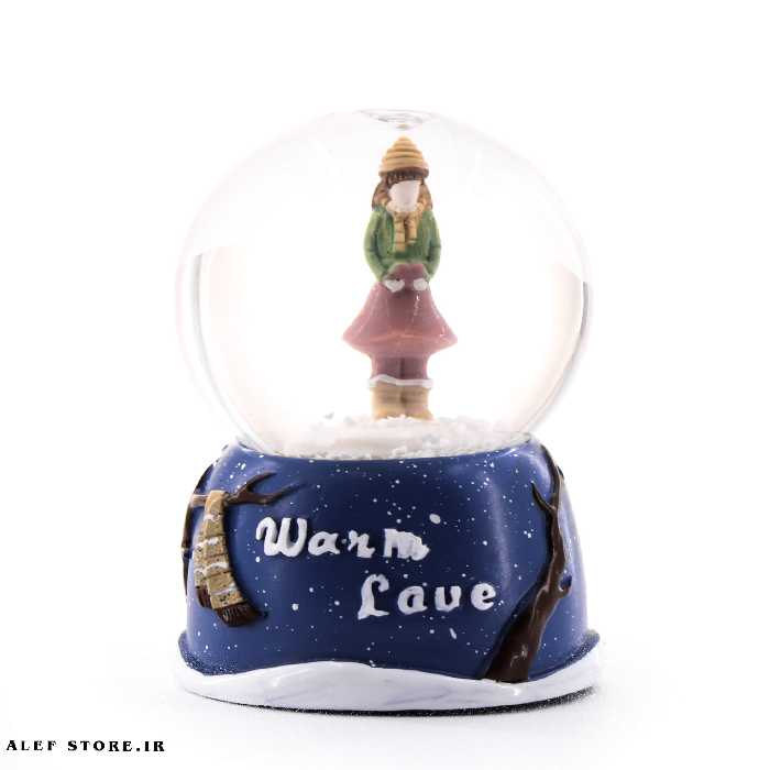 گوی چراغ دار کوچک طرح دختر زمستونی