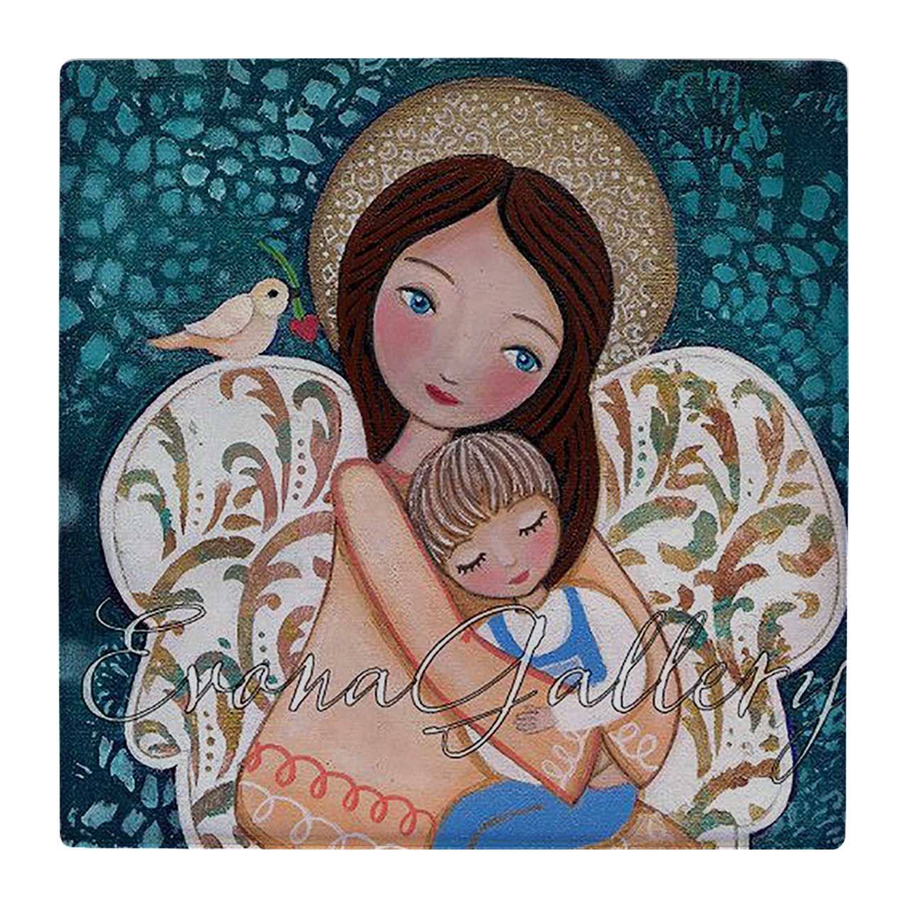 کاشی کارنیلا طرح مادر و کودک کد wk229