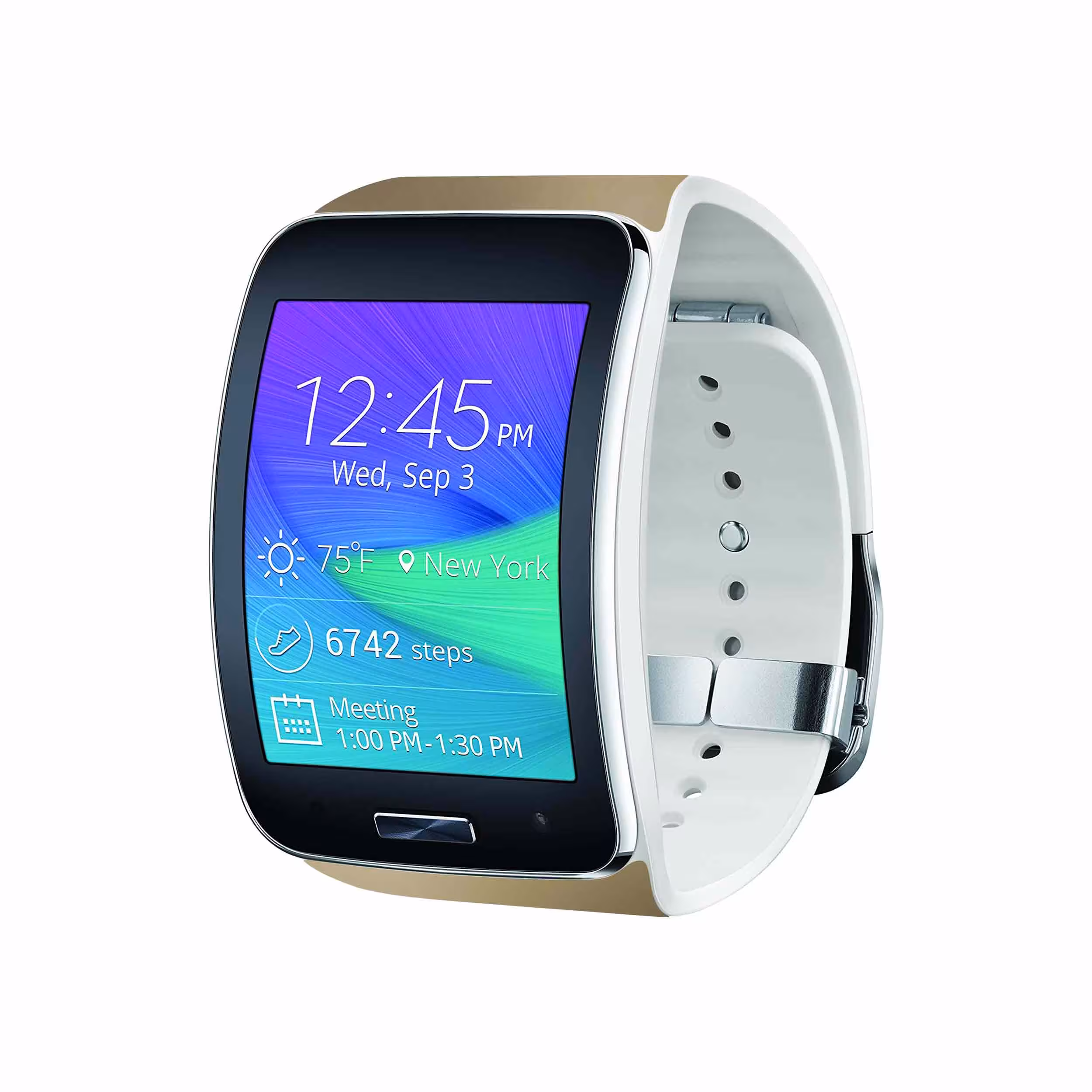 برچسب ماهوت طرح Matte-Gold مناسب برای ساعت هوشمند سامسونگ Galaxy Gear S