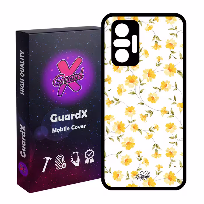 کاور گارد ایکس طرح گل مدل Glass10415 مناسب برای گوشی موبایل شیائومی Redmi Note 10 Pro / Note 10 Pro Max