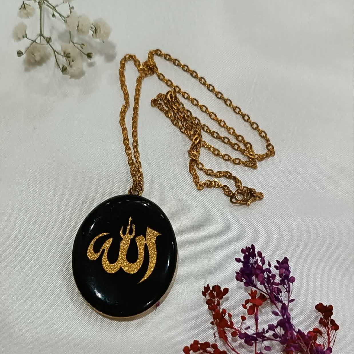 گردنبند رزینی طرح الله کد 1